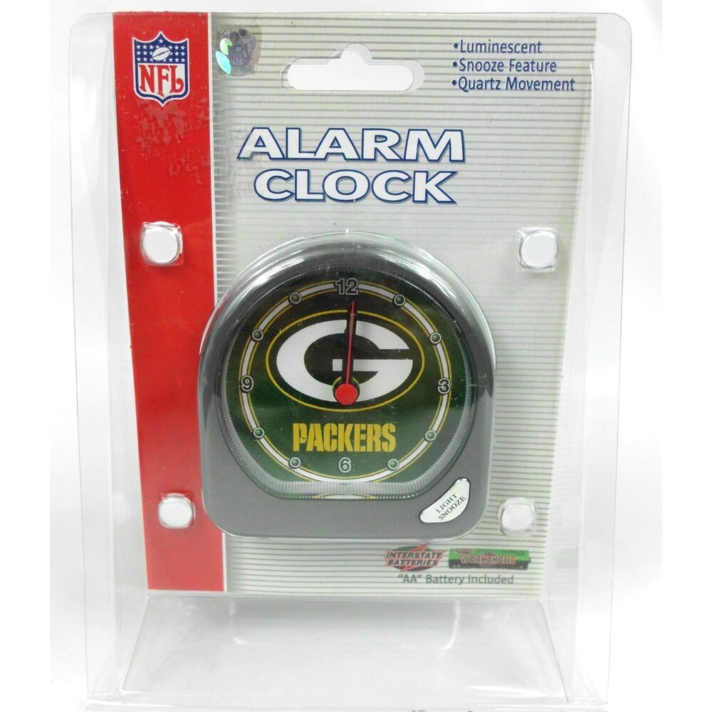NFL Green Bay Packers Team Travel Desk Clock WinCraft Sports 2006 Quartz New